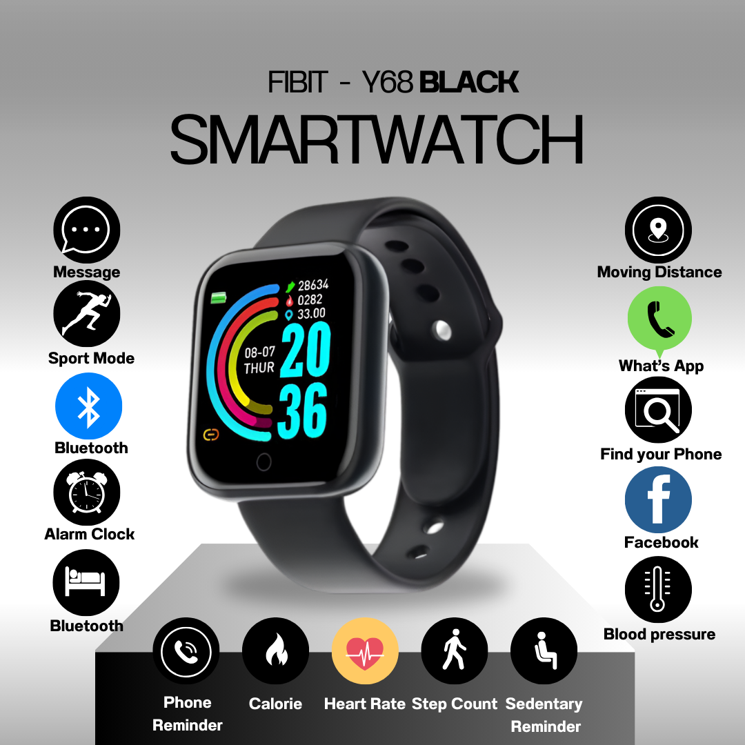 All-in-One Smartwatch for All Ages – Message Alerts, Music Control, Fitness Tracking, and True Pedometer