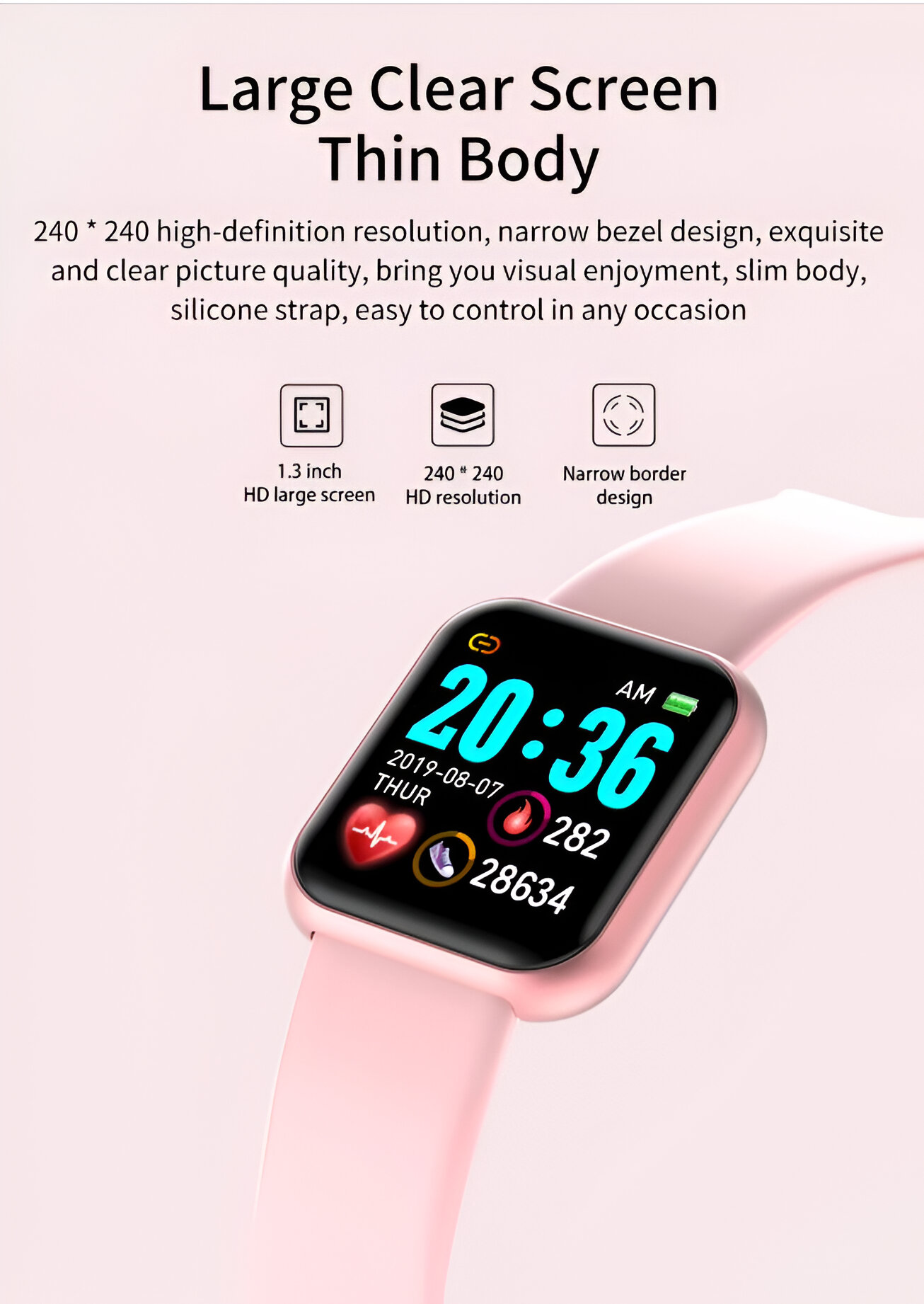 All-in-One Smartwatch for All Ages – Message Alerts, Music Control, Fitness Tracking, and True Pedometer