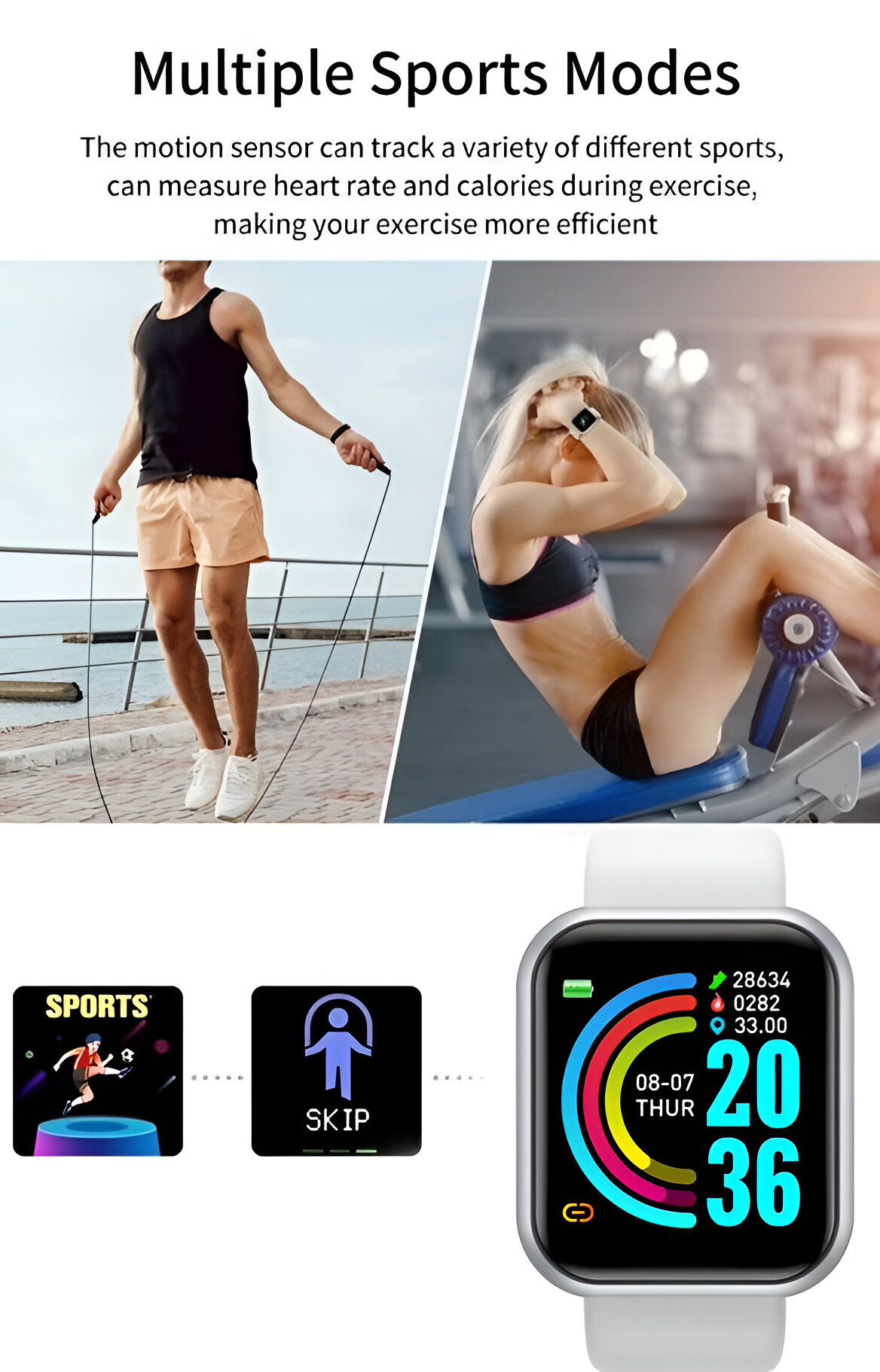 All-in-One Smartwatch for All Ages – Message Alerts, Music Control, Fitness Tracking, and True Pedometer